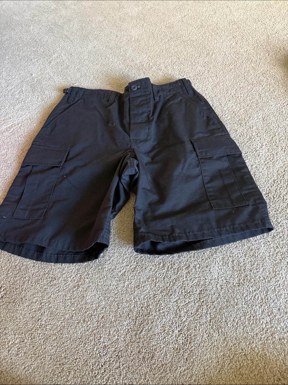 Men's Black Cargo Shorts with Utility Pockets